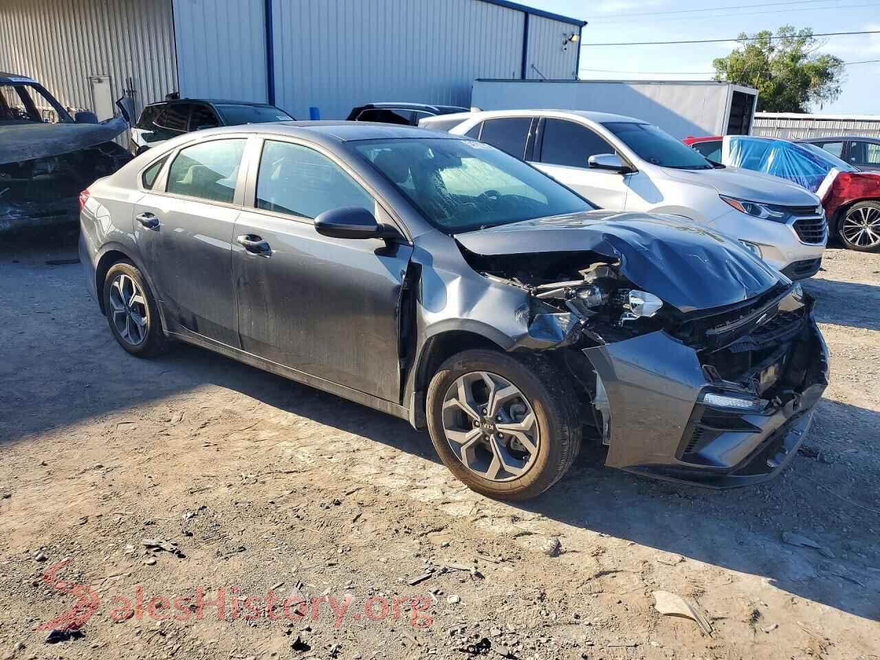 2021 KIA FORTE VIN 3KPF24AD3ME379652, rear 3/4 view