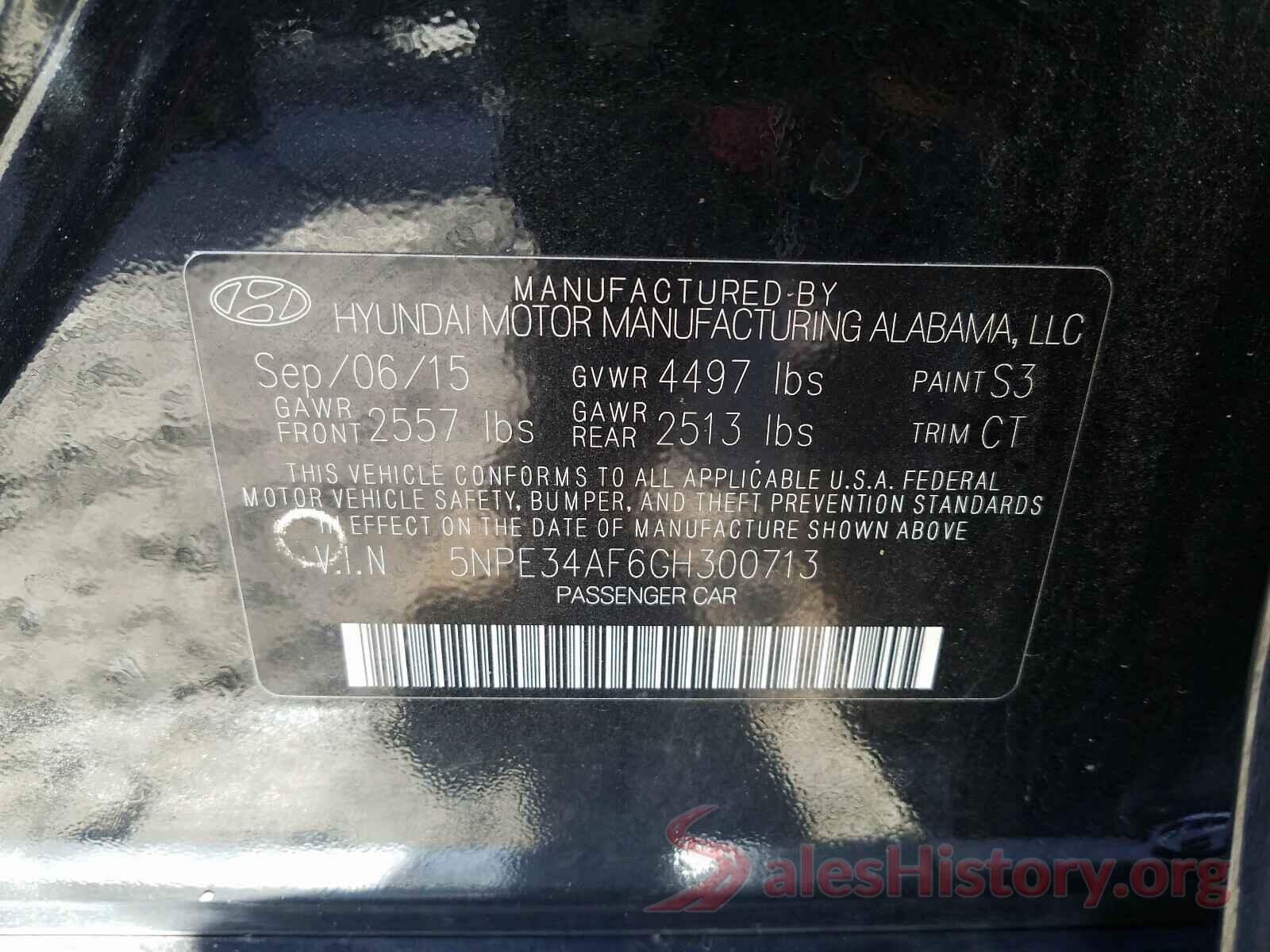 5NPE34AF6GH300713 2016 HYUNDAI SONATA