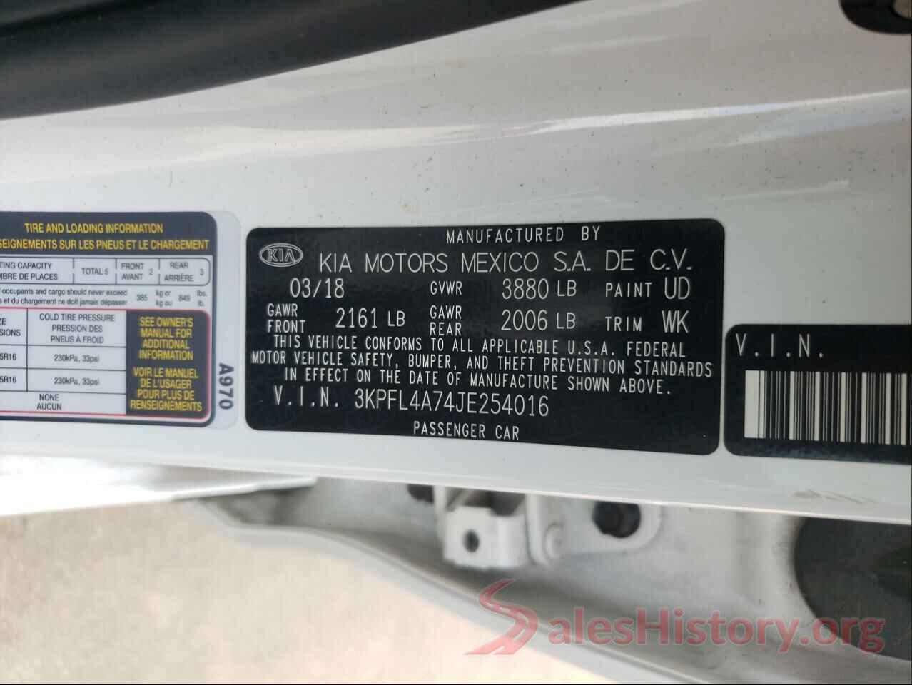 3KPFL4A74JE254016 2018 KIA FORTE