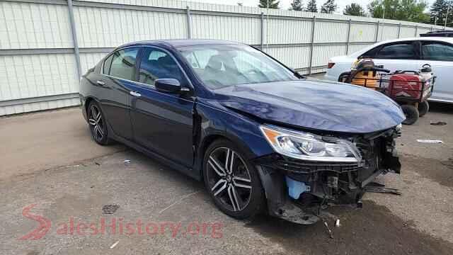 2017 HONDA ACCORD VIN 1HGCR2F19HA103097, damage close-up