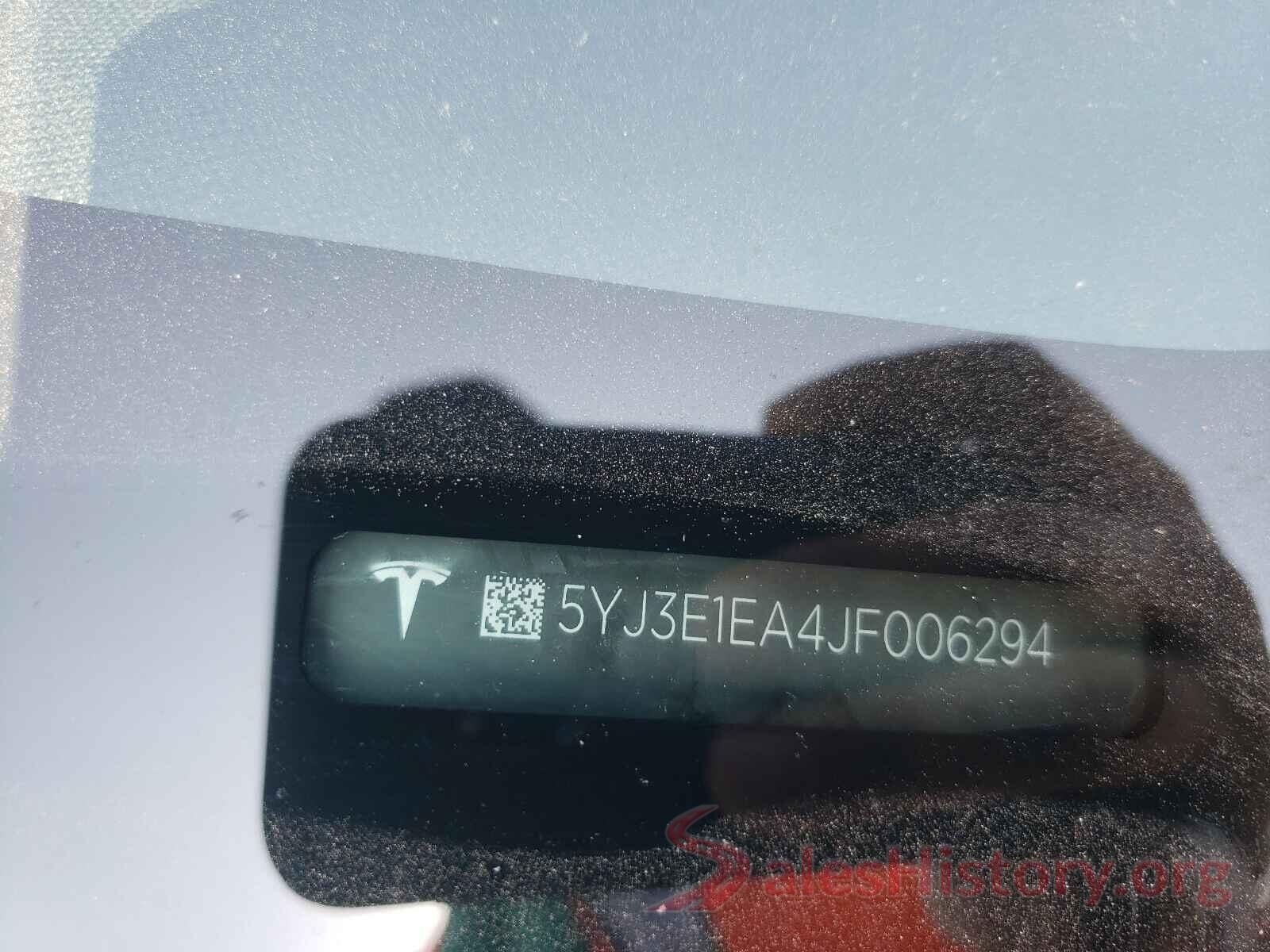 5YJ3E1EA4JF006294 2018 TESLA MODEL 3