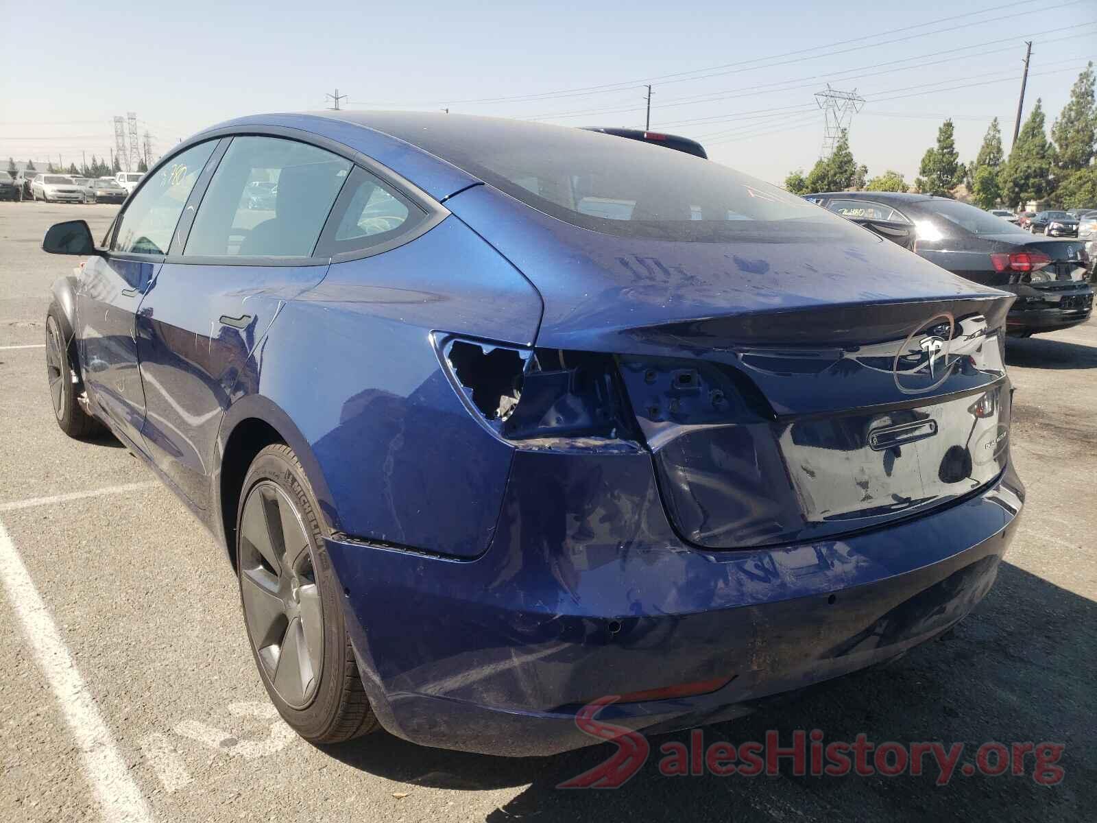 5YJ3E1EB0MF937789 2021 TESLA MODEL 3