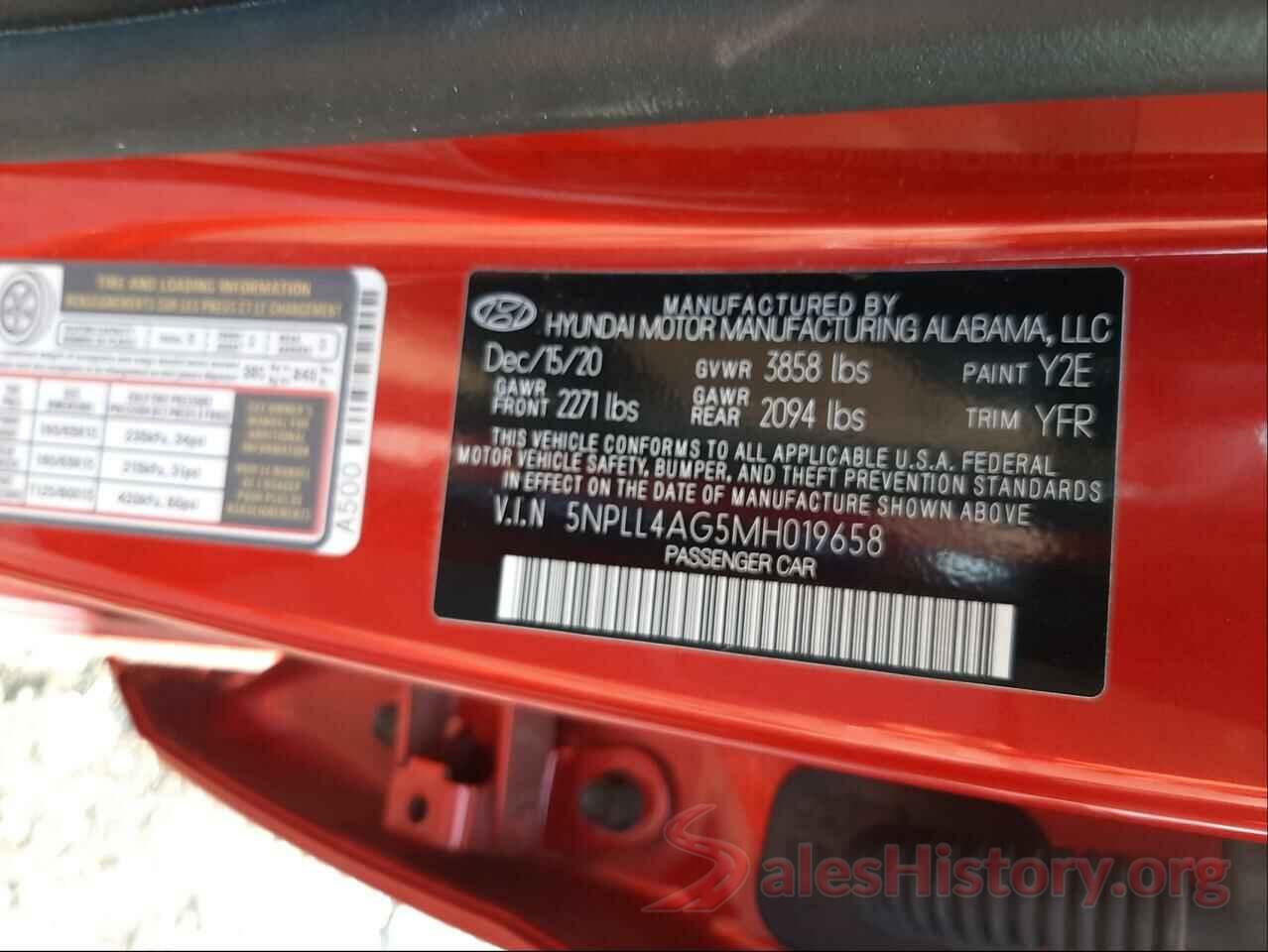 5NPLL4AG5MH019658 2021 HYUNDAI ELANTRA