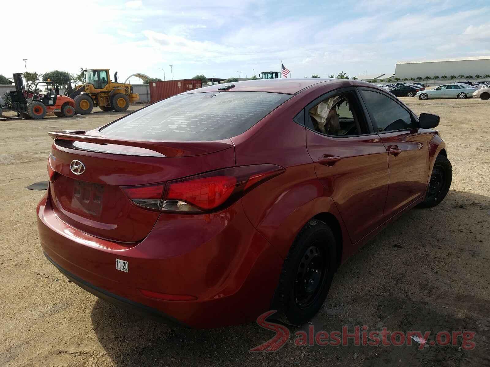 5NPDH4AE1GH770085 2016 HYUNDAI ELANTRA