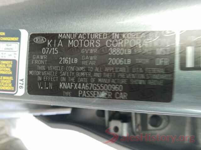 KNAFX4A67G5500960 2016 KIA FORTE