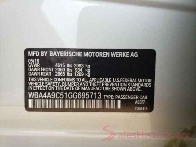 WBA4A9C51GG695713 2016 BMW 4 SERIES