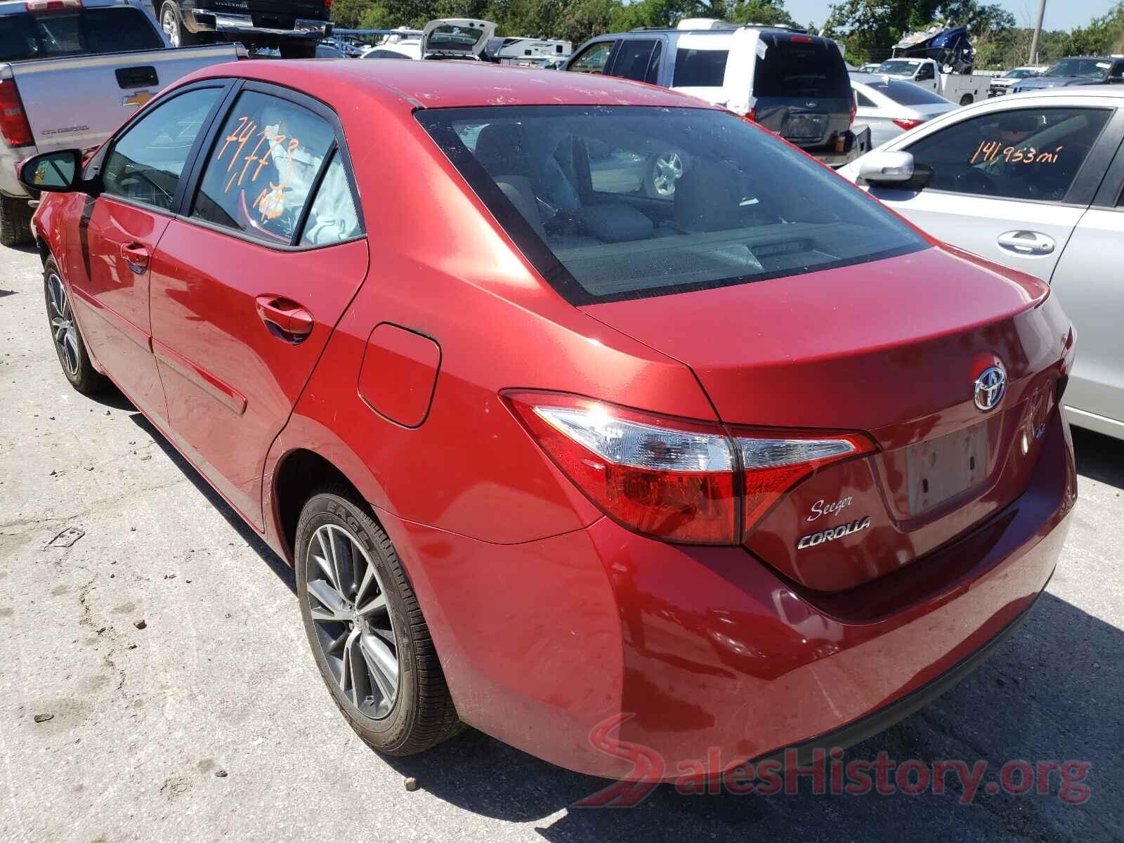 5YFBURHE8GP421837 2016 TOYOTA COROLLA