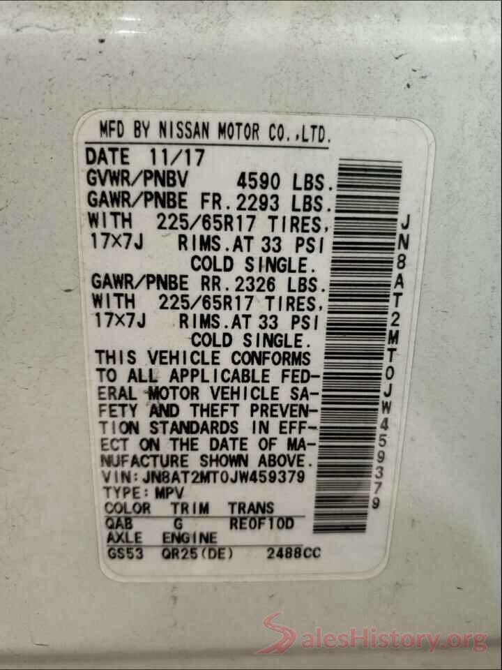 JN8AT2MT0JW459379 2018 NISSAN ROGUE