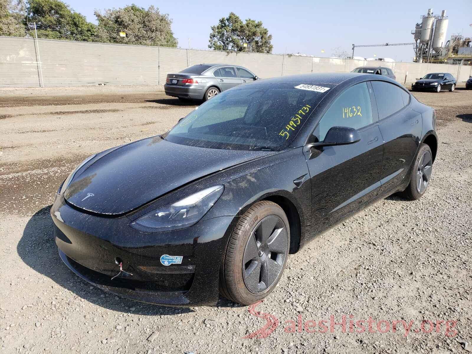 5YJ3E1EB3MF865034 2021 TESLA MODEL 3