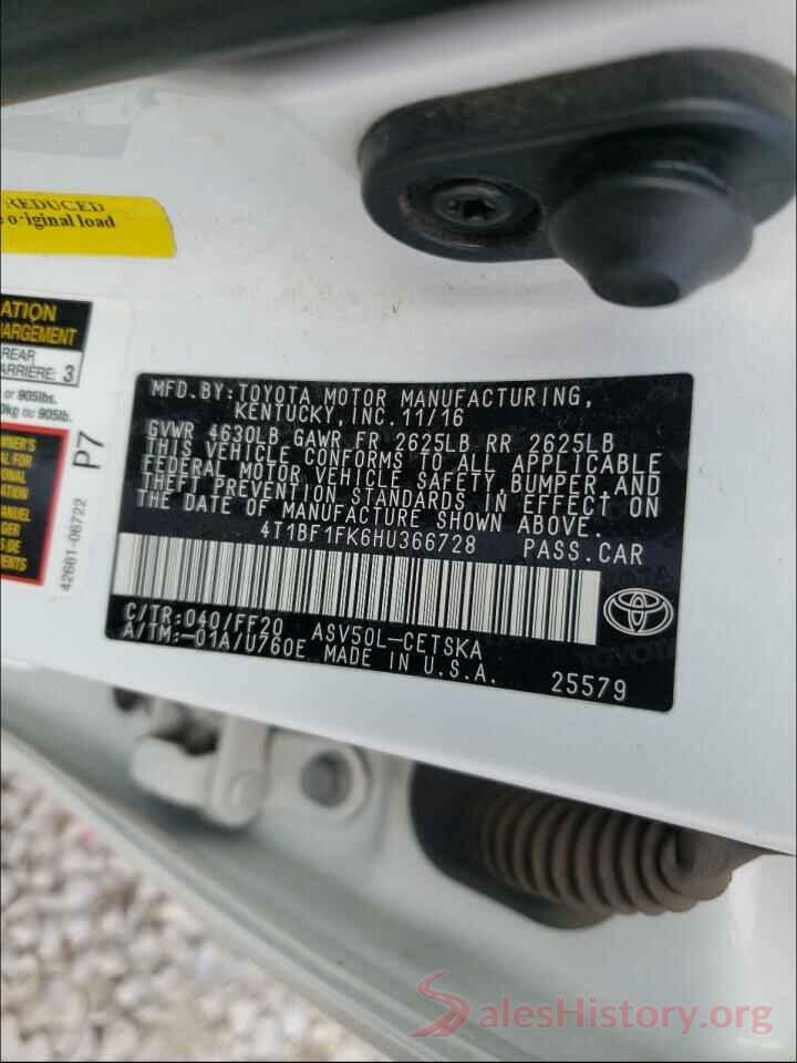 4T1BF1FK6HU366728 2017 TOYOTA CAMRY