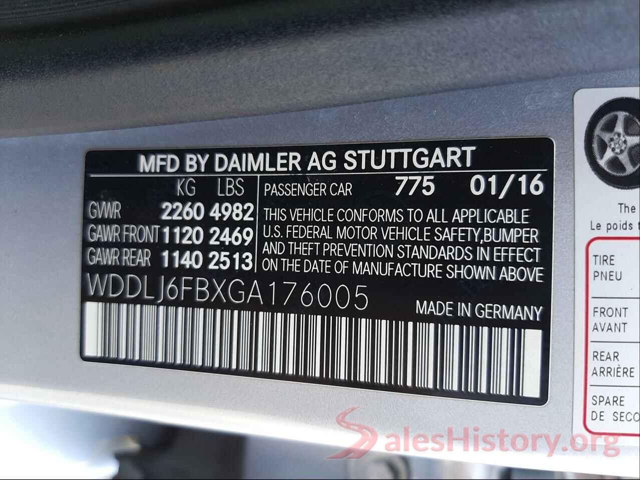 WDDLJ6FBXGA176005 2016 MERCEDES-BENZ CLC-CLASS