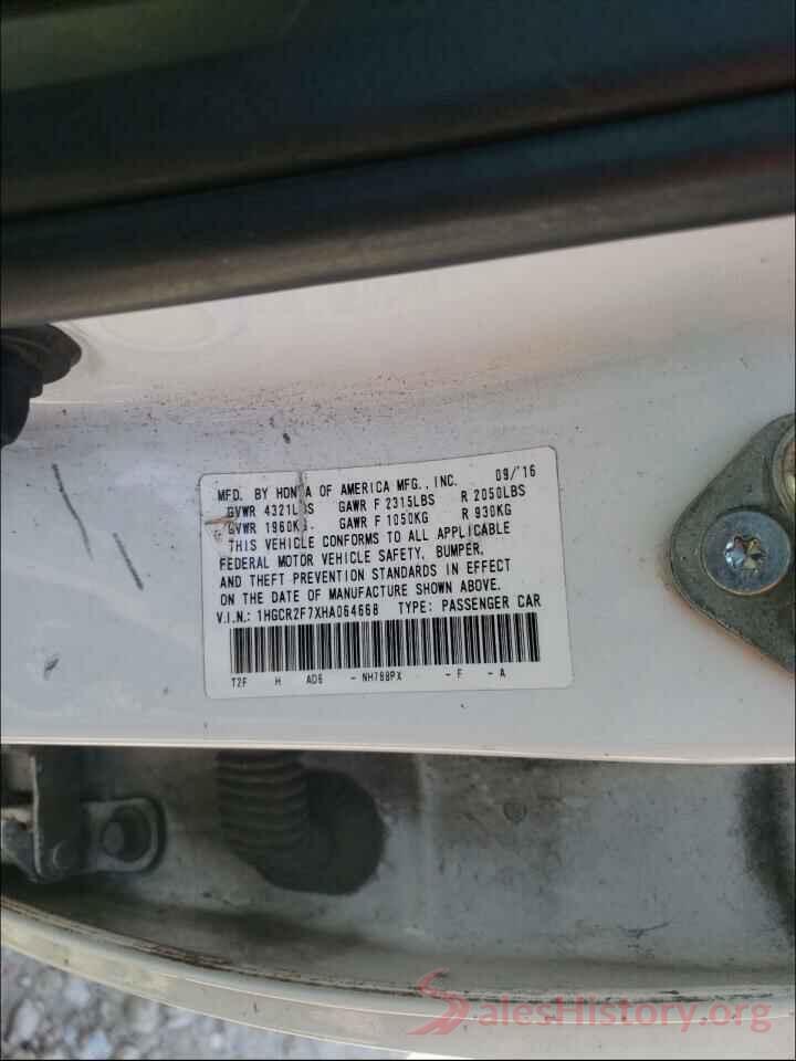 1HGCR2F7XHA064668 2017 HONDA ACCORD