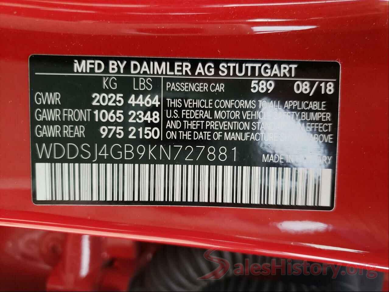 WDDSJ4GB9KN727881 2019 MERCEDES-BENZ CLA-CLASS