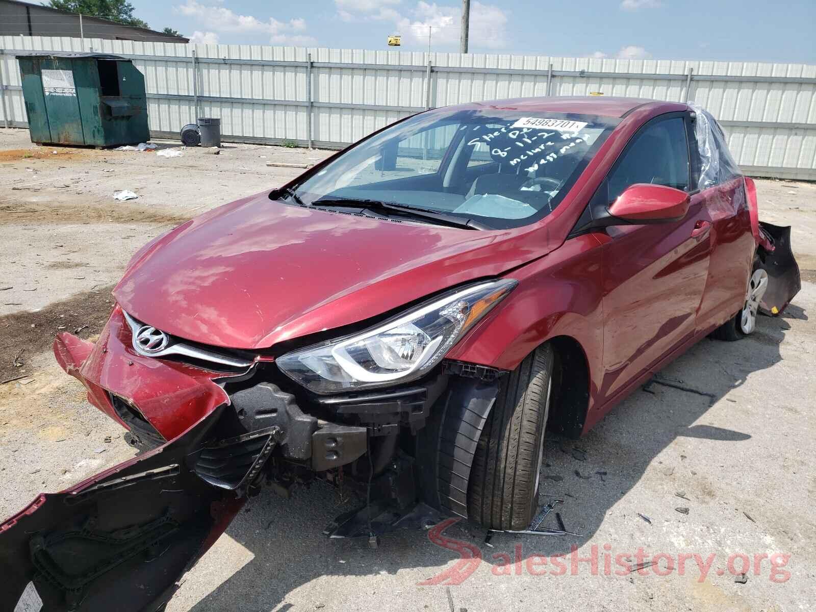 5NPDH4AE3GH741767 2016 HYUNDAI ELANTRA