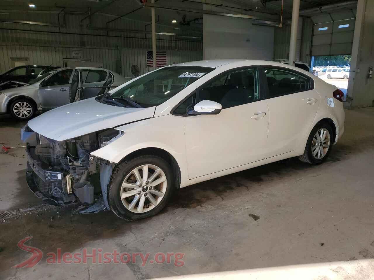 2017 KIA FORTE VIN 3KPFL4A79HE023414, front 3/4 view