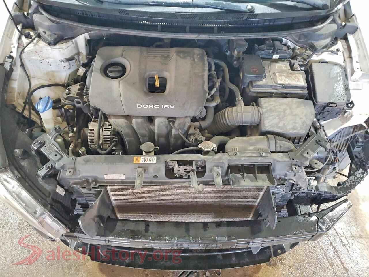 2017 KIA FORTE VIN 3KPFL4A79HE023414, VIN plate