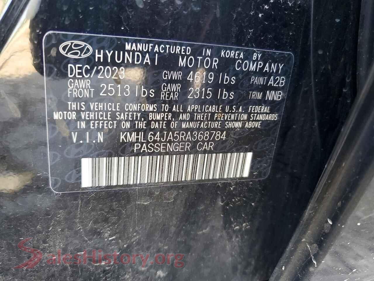 2024 HYUNDAI SONATA VIN KMHL64JA5RA368784, wheel and tire
