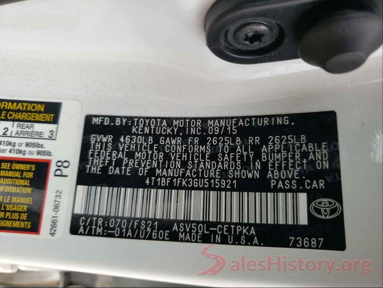 4T1BF1FK3GU515921 2016 TOYOTA CAMRY