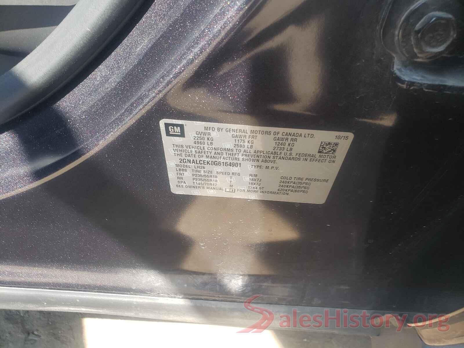 2GNALCEK0G6164901 2016 CHEVROLET EQUINOX