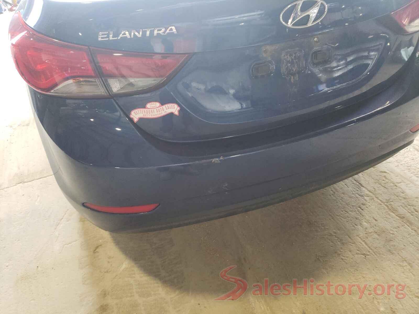 5NPDH4AE8GH713379 2016 HYUNDAI ELANTRA