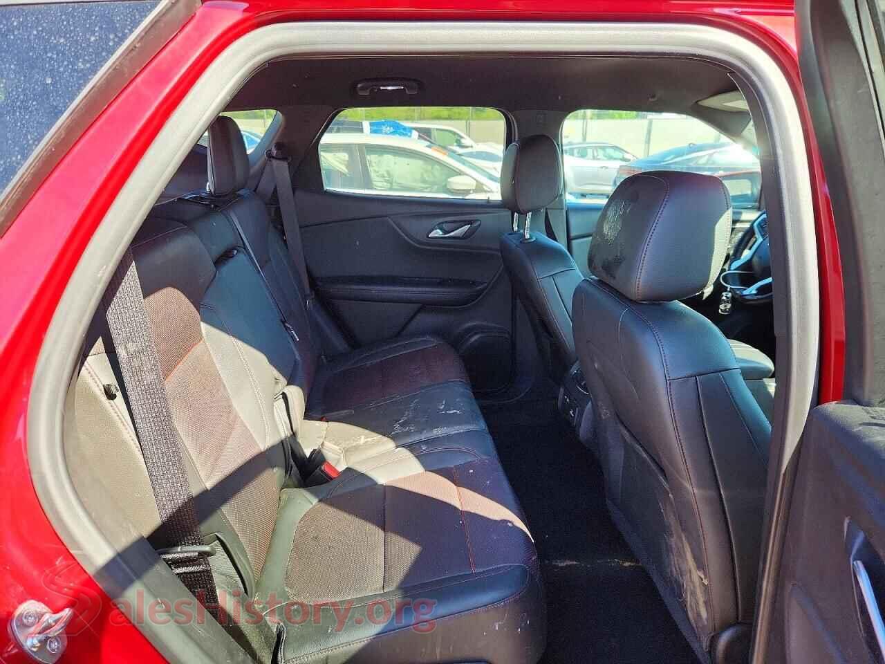2020 CHEVROLET BLAZER VIN 3GNKBKRSXLS617249, VIN plate