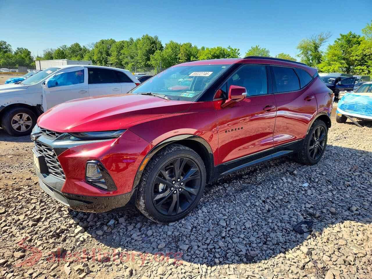 2020 CHEVROLET BLAZER VIN 3GNKBKRSXLS617249, auction photo