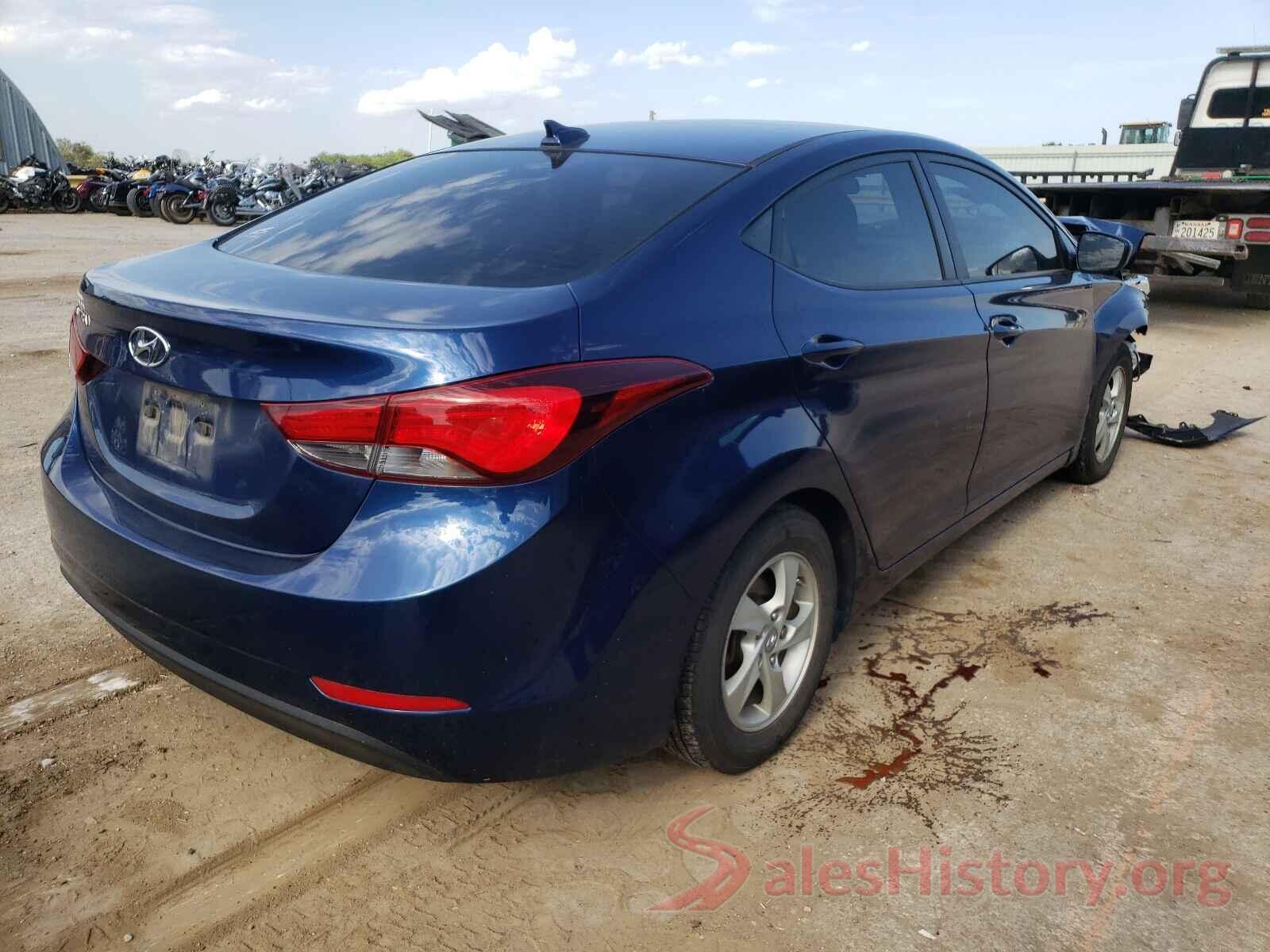 5NPDH4AE9GH718638 2016 HYUNDAI ELANTRA