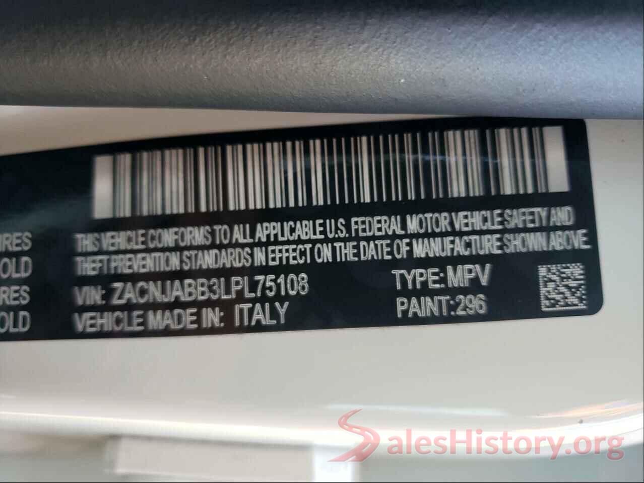 ZACNJABB3LPL75108 2020 JEEP RENEGADE