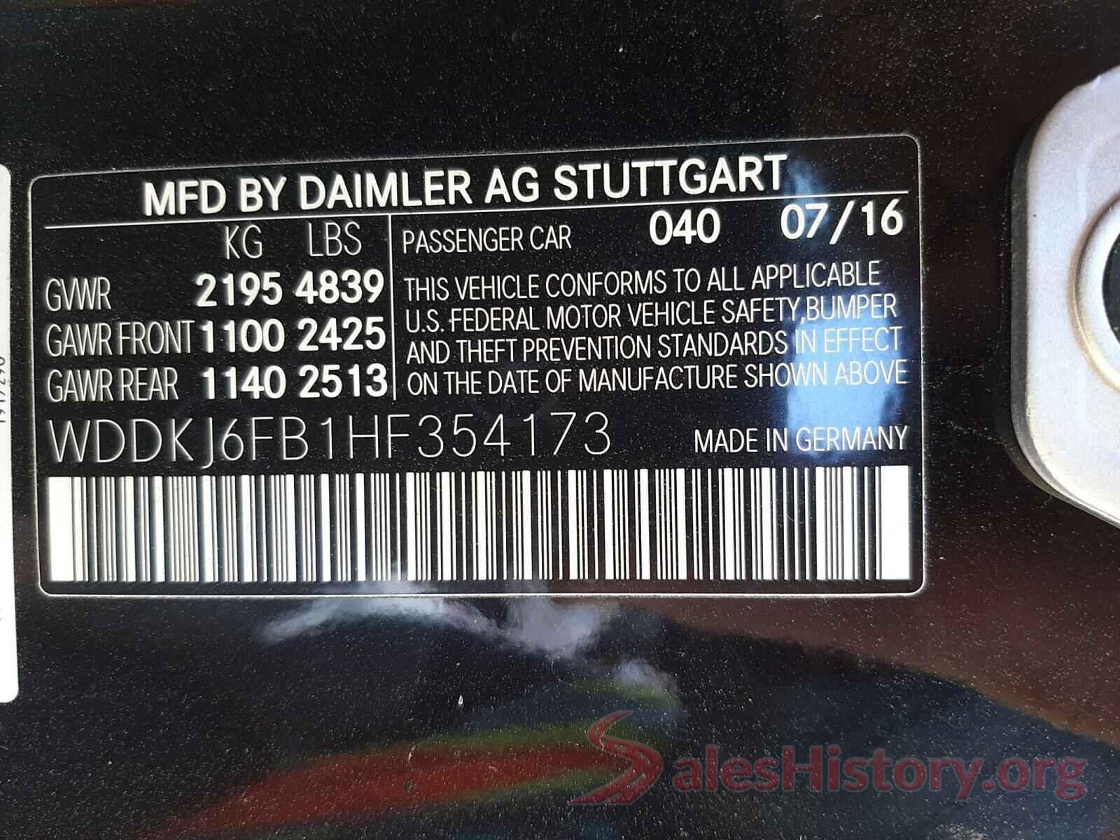 WDDKJ6FB1HF354173 2017 MERCEDES-BENZ E-CLASS