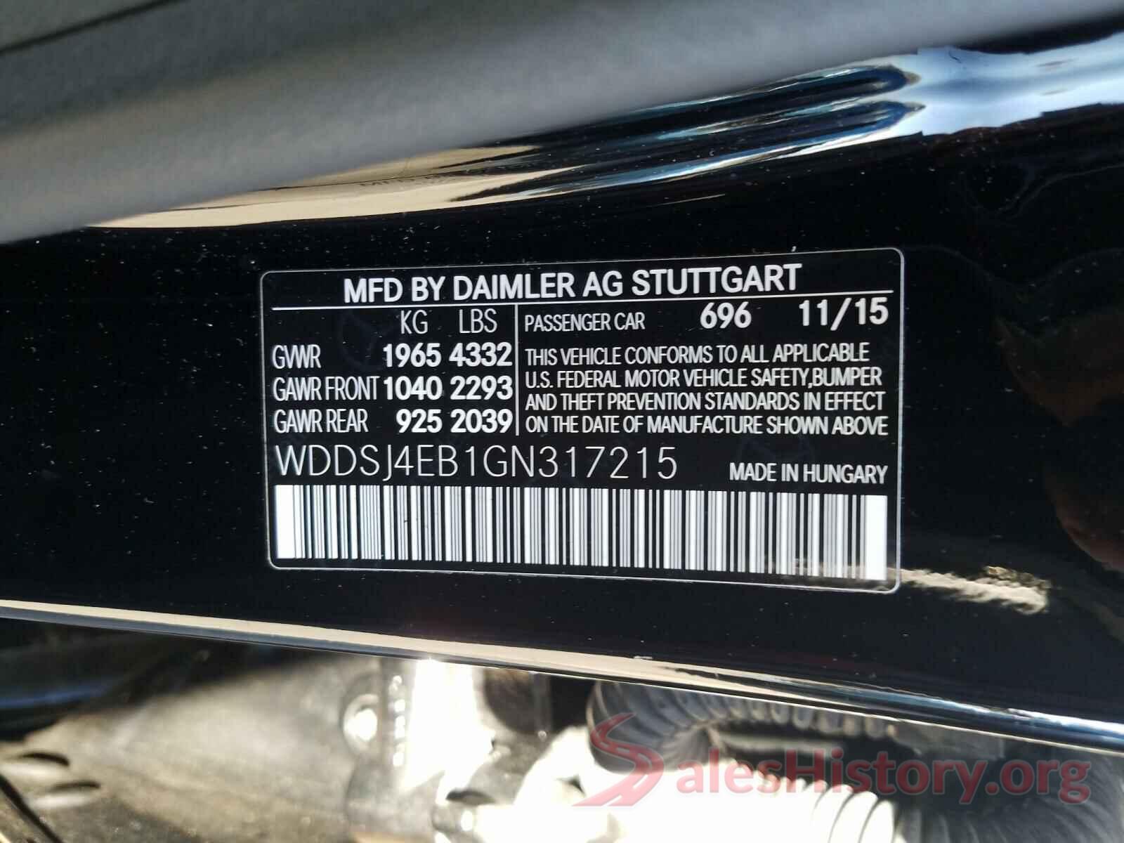 WDDSJ4EB1GN317215 2016 MERCEDES-BENZ C CLASS