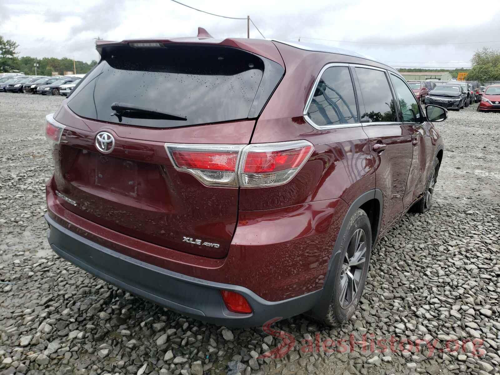 5TDJKRFHXGS238803 2016 TOYOTA HIGHLANDER