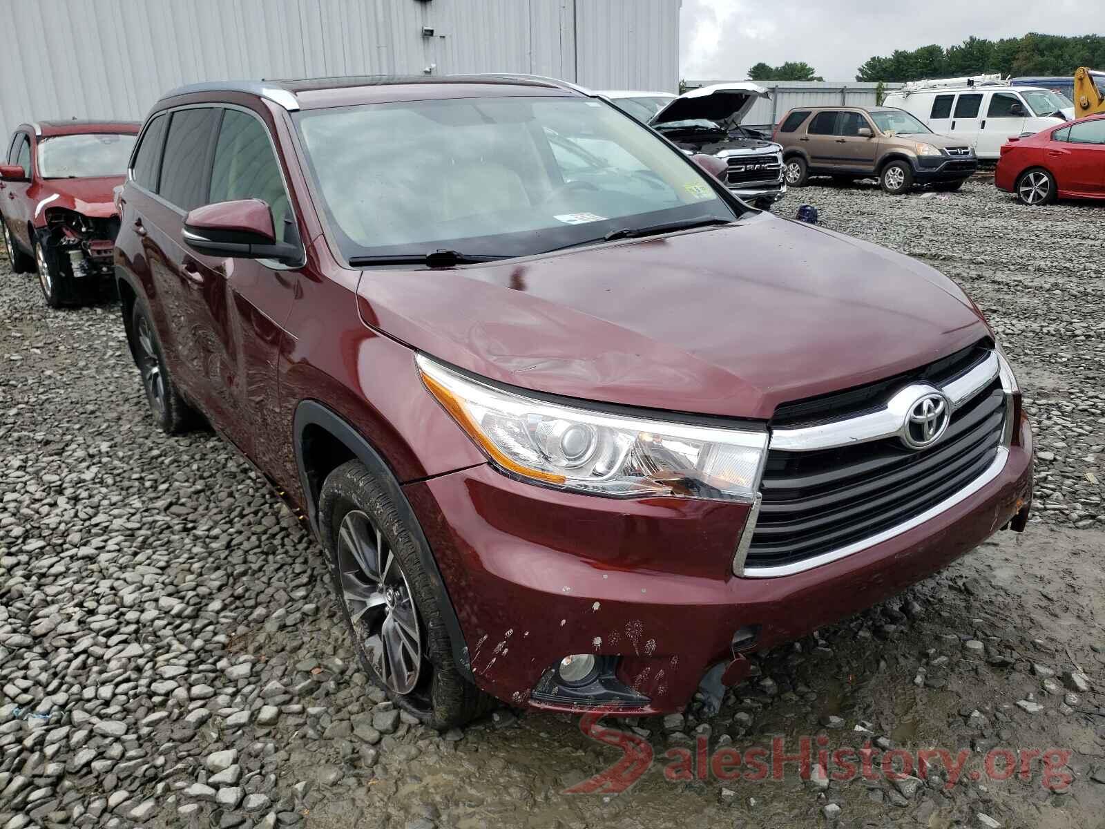 5TDJKRFHXGS238803 2016 TOYOTA HIGHLANDER