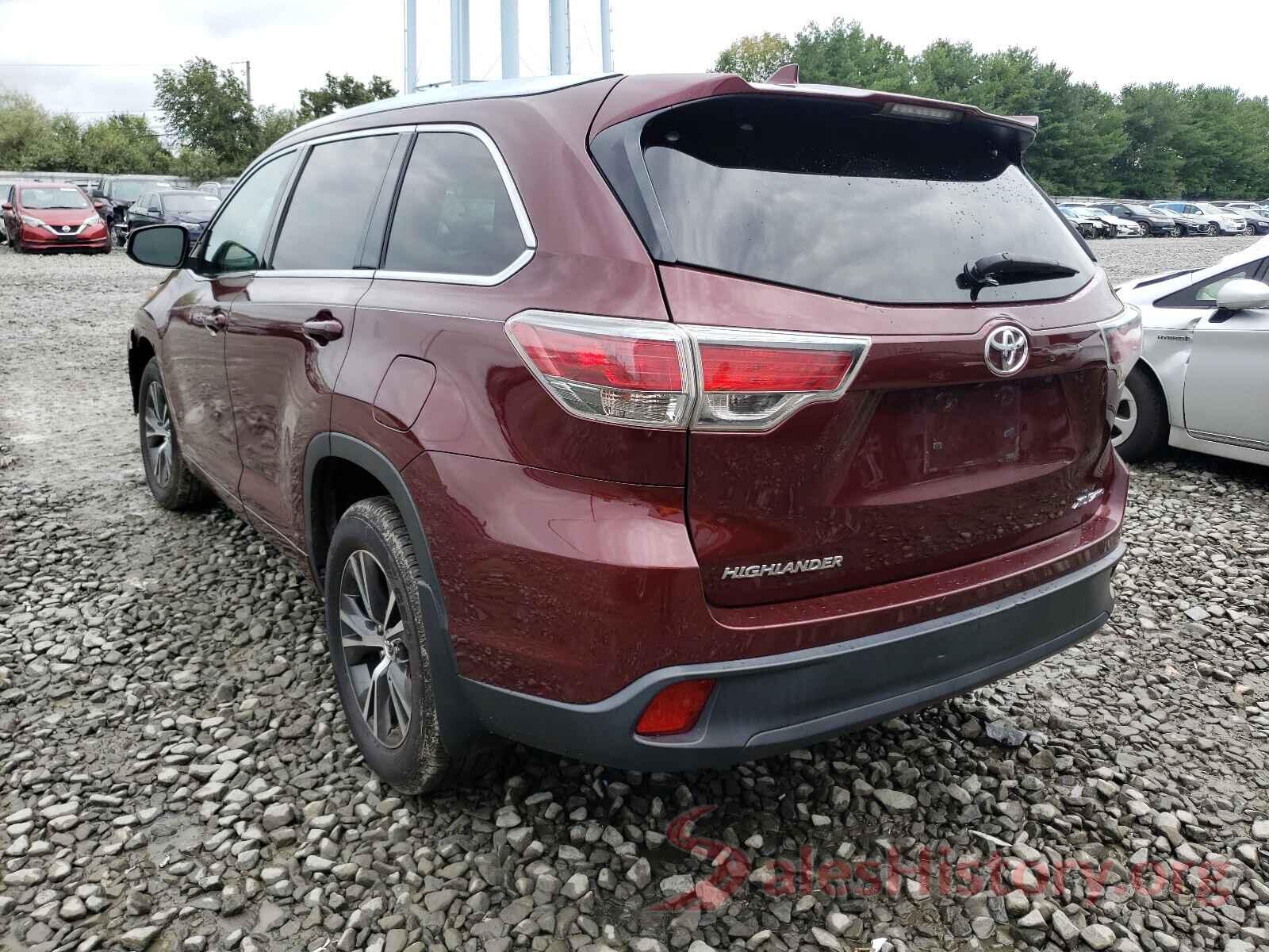 5TDJKRFHXGS238803 2016 TOYOTA HIGHLANDER