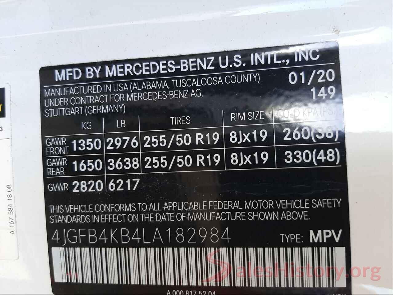 4JGFB4KB4LA182984 2020 MERCEDES-BENZ GLE-CLASS