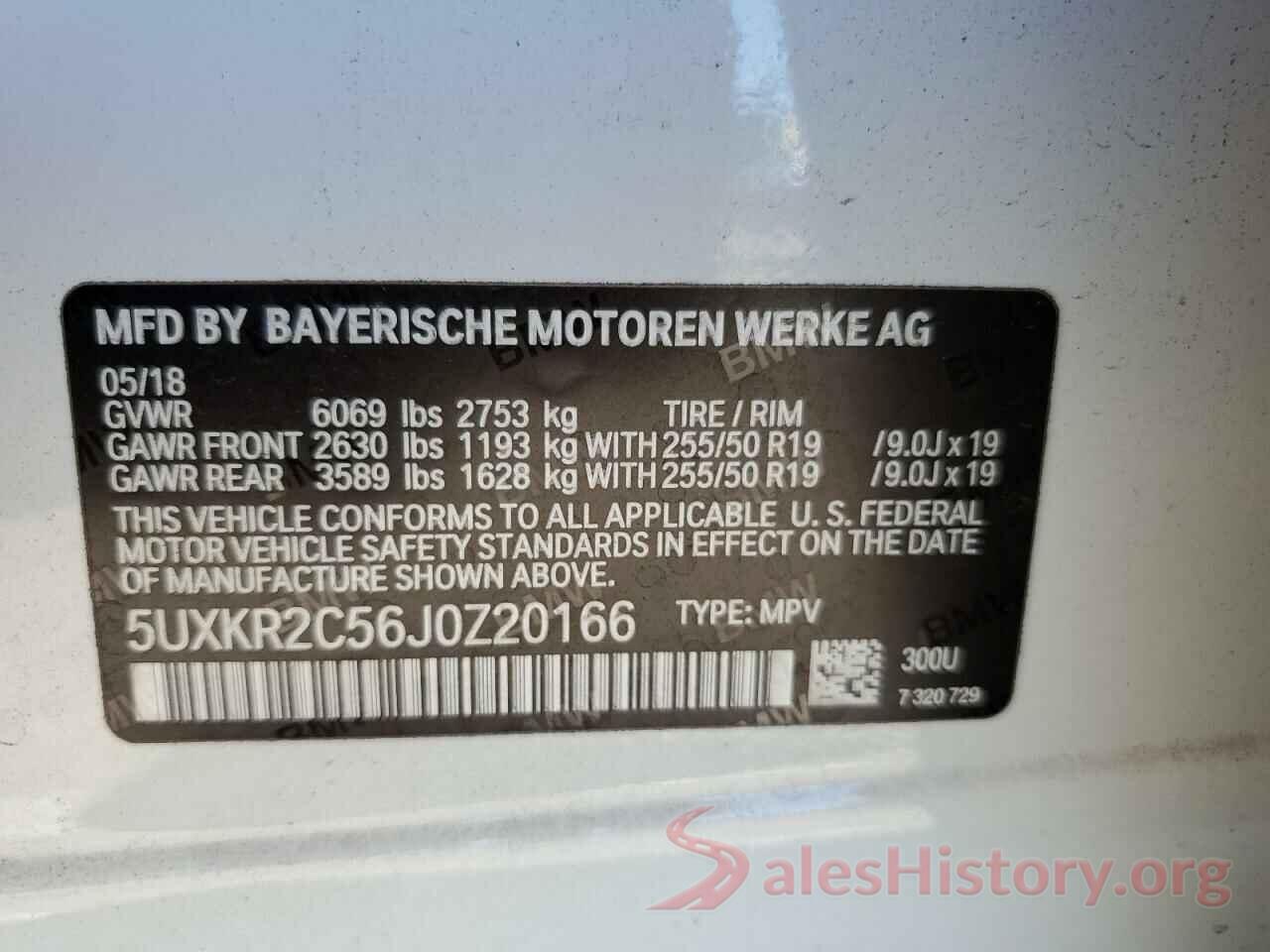 5UXKR2C56J0Z20166 2018 BMW X5