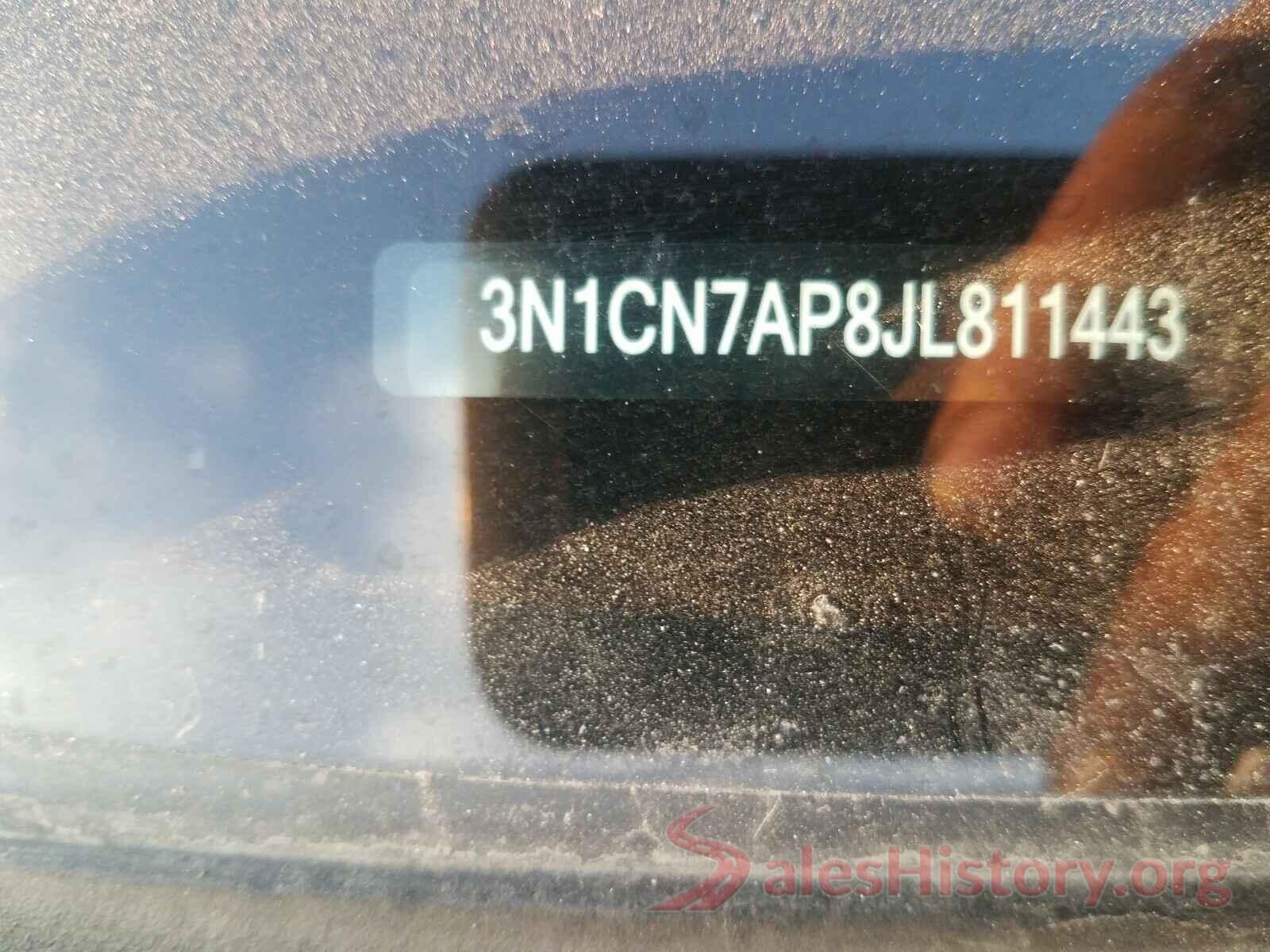 3N1CN7AP8JL811443 2018 NISSAN VERSA