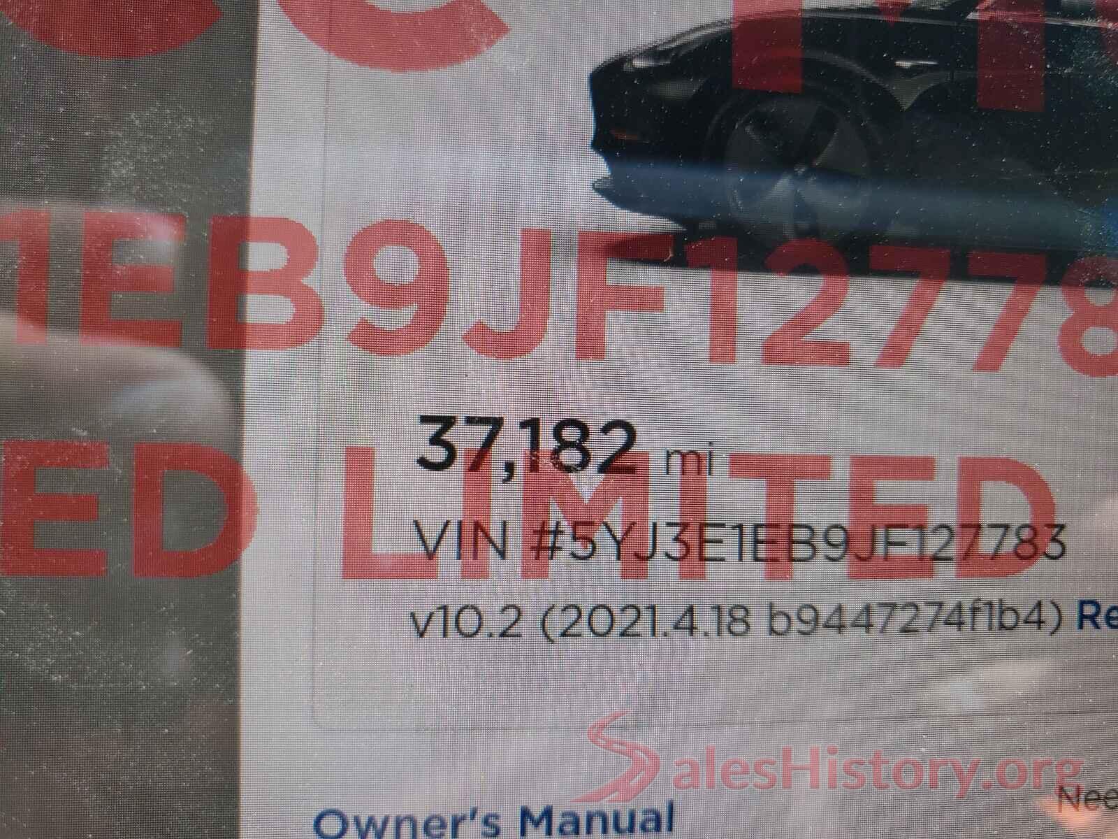 5YJ3E1EB9JF127783 2018 TESLA MODEL 3