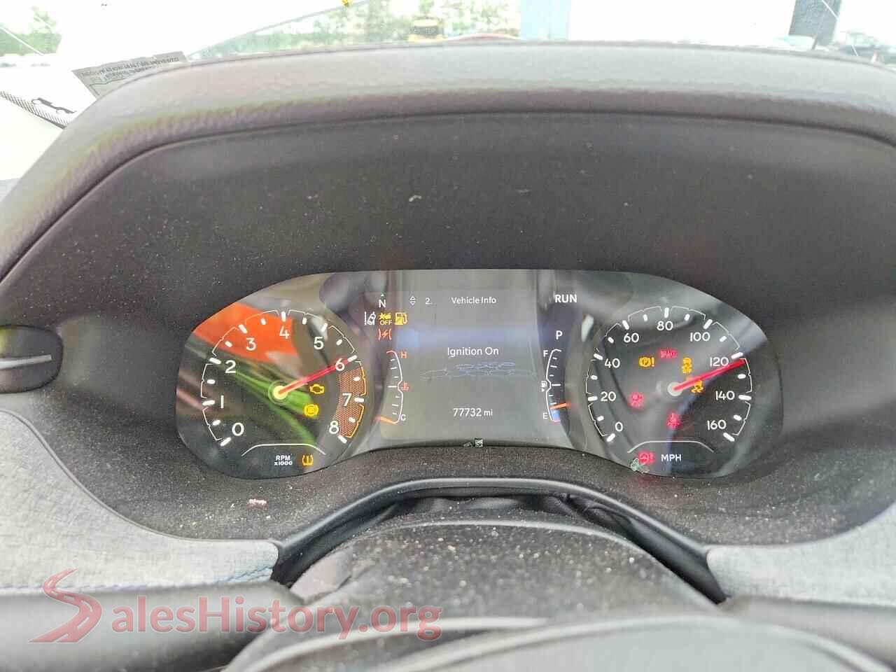 2022 JEEP COMPASS VIN 3C4NJDBB6NT123420, interior center console