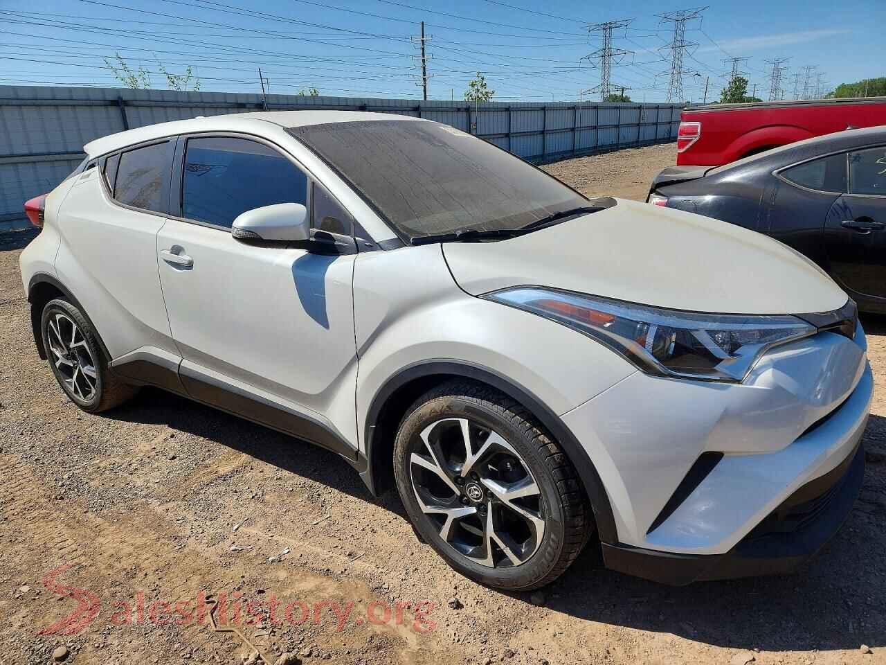 2018 TOYOTA C-HR VIN NMTKHMBX7JR058848, rear 3/4 view