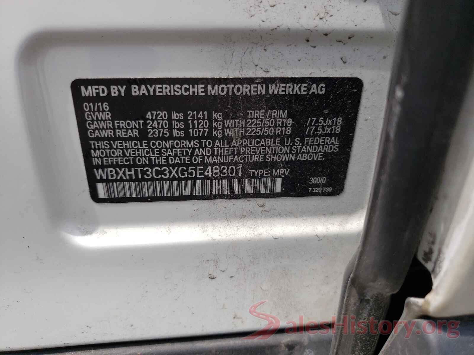 WBXHT3C3XG5E48301 2016 BMW X1