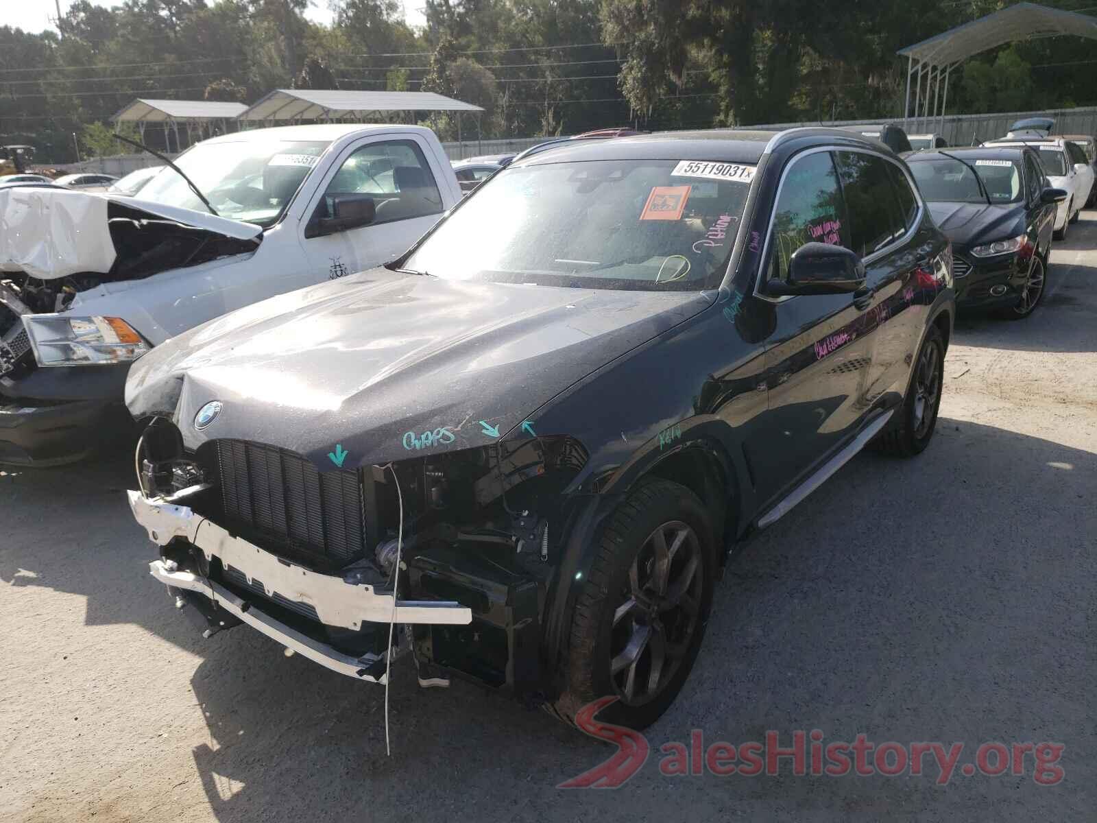 5UXTY3C08M9G91834 2021 BMW X3