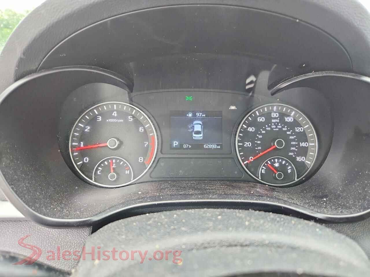 2020 KIA OPTIMA VIN 5XXGT4L31LG430173, interior center console