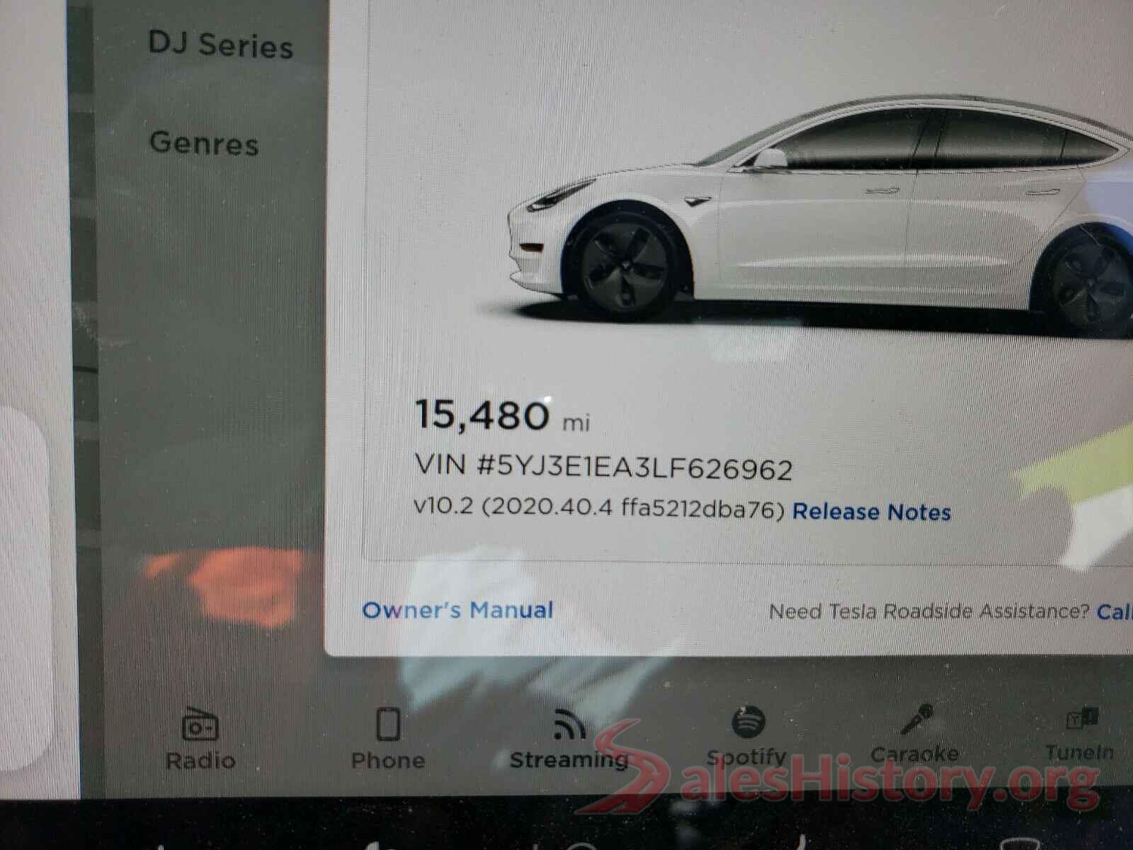 5YJ3E1EA3LF626962 2020 TESLA MODEL 3