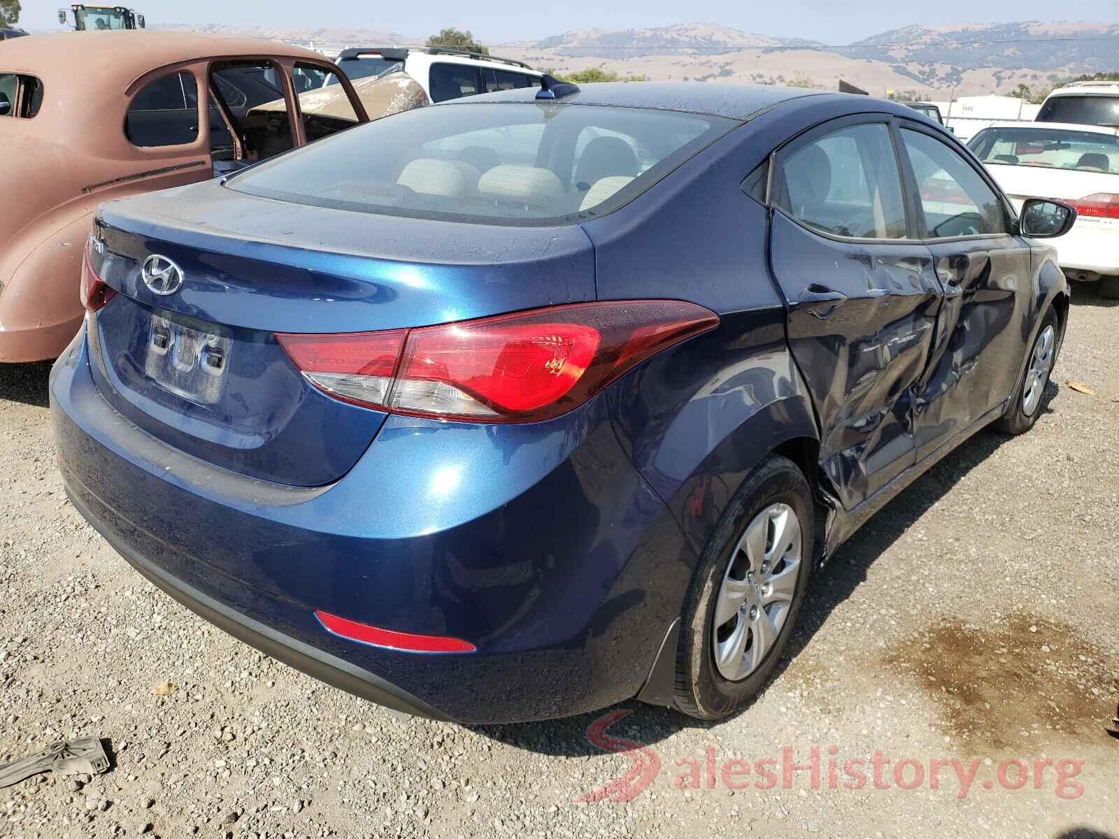 5NPDH4AE8GH776384 2016 HYUNDAI ELANTRA