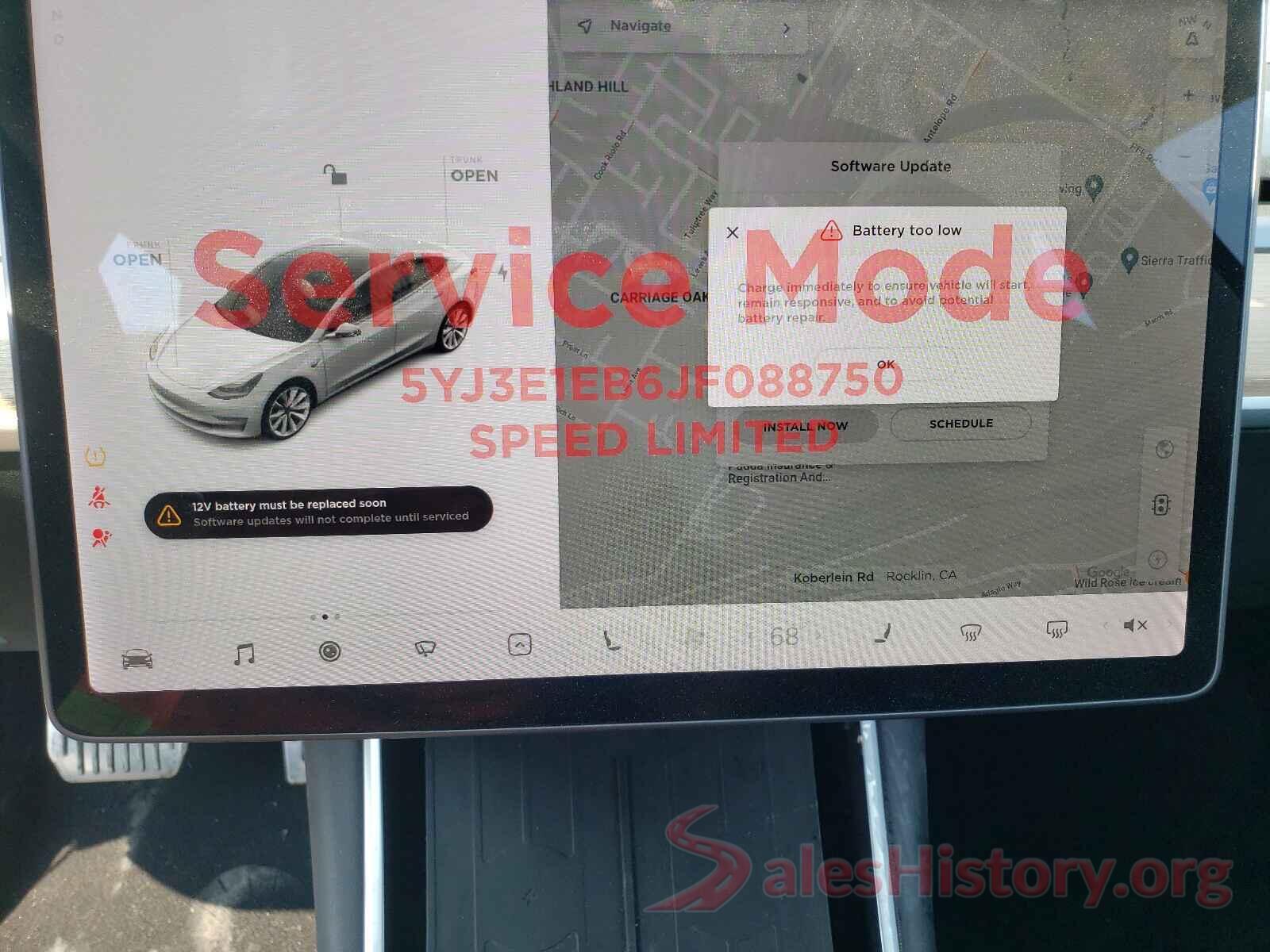 5YJ3E1EB6JF088750 2018 TESLA MODEL 3