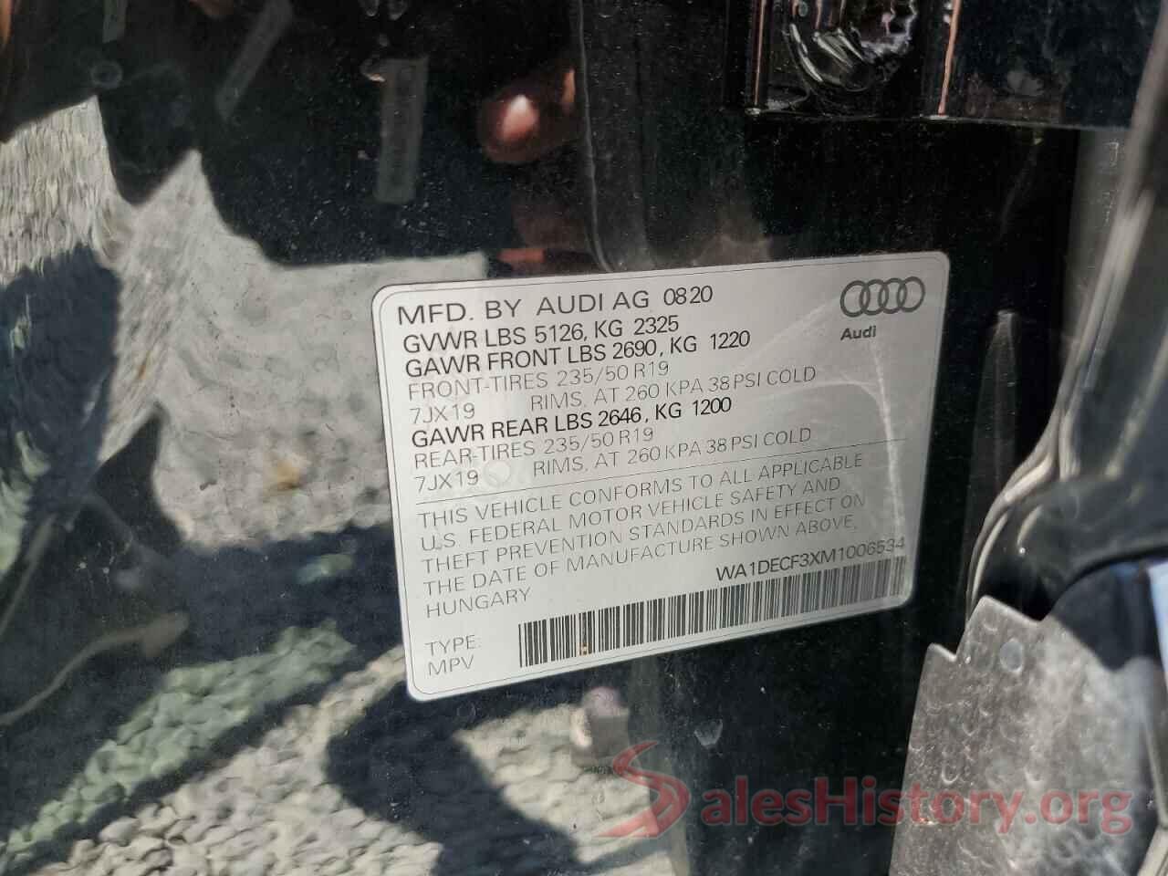 WA1DECF3XM1006534 2021 AUDI Q3