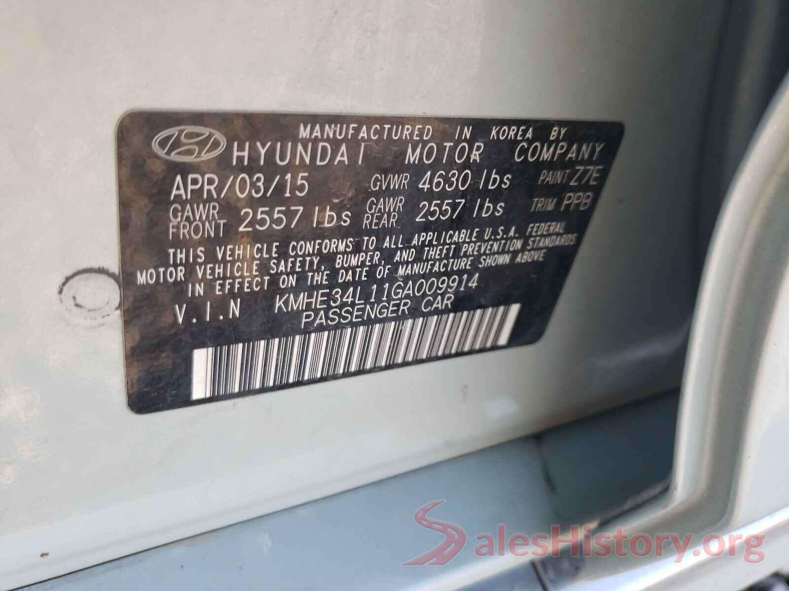 KMHE34L11GA009914 2016 HYUNDAI SONATA