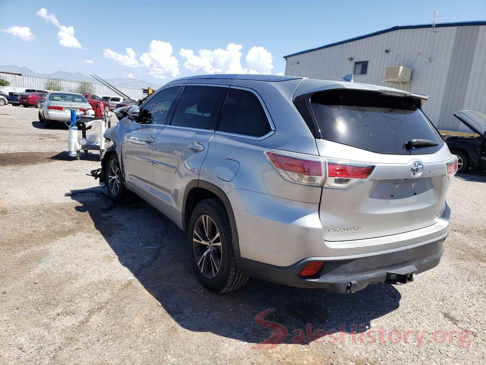 5TDKKRFHXGS153805 2016 TOYOTA HIGHLANDER