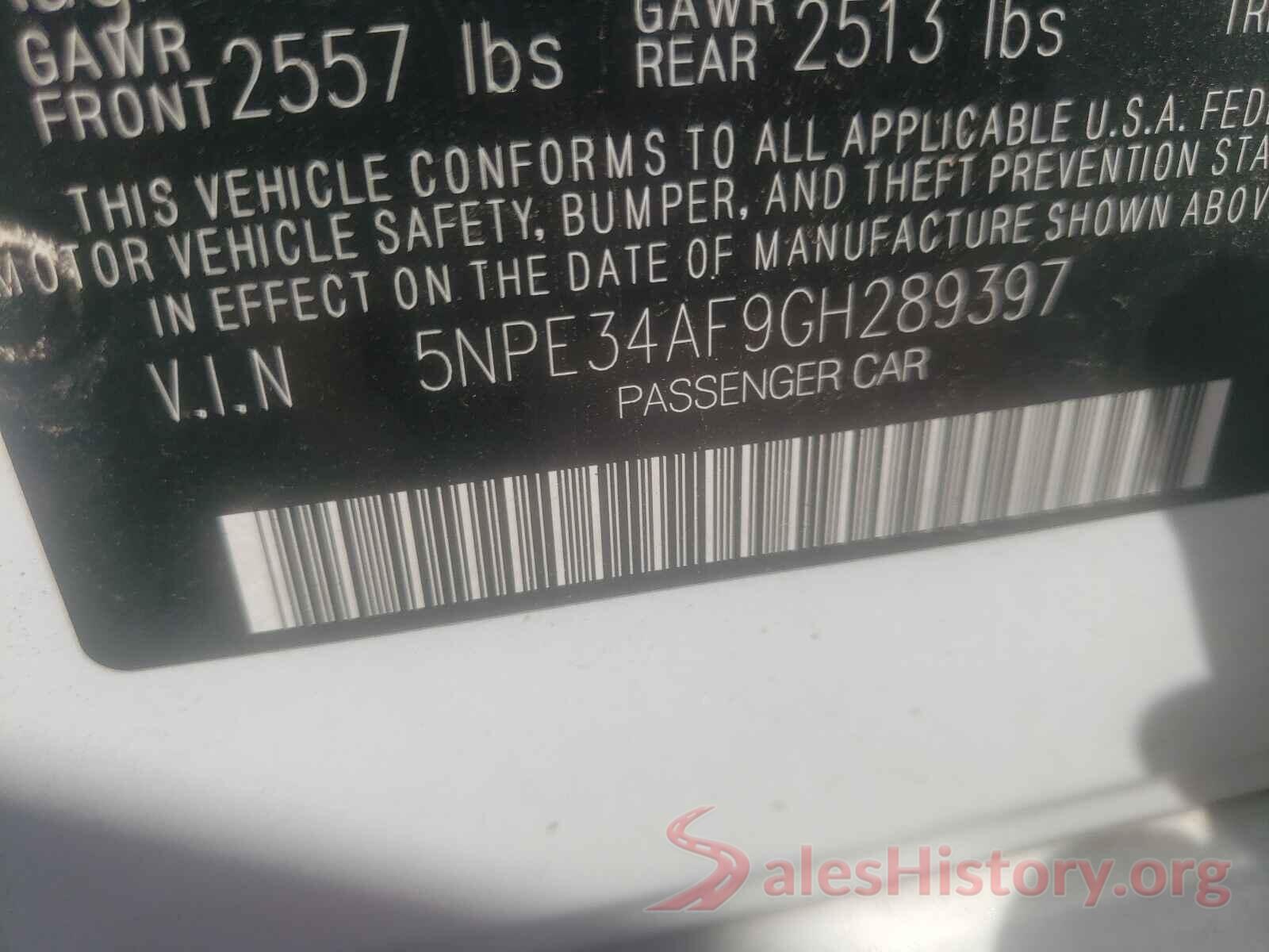 5NPE34AF9GH289397 2016 HYUNDAI SONATA