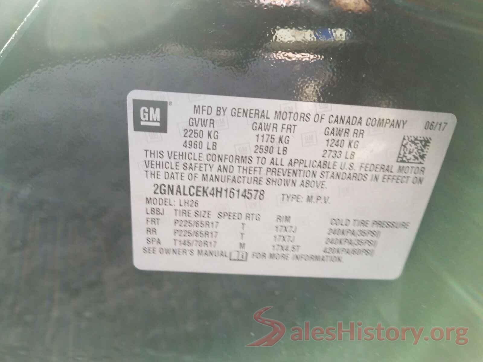 2GNALCEK4H1614578 2017 CHEVROLET EQUINOX